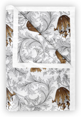 Divine Casa Printed Single Dohar for  AC Room(Cotton, Toffee Grey)