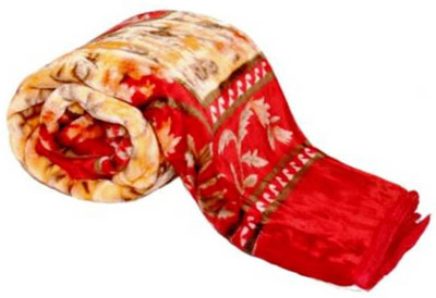 SIMAM Floral Single Mink Blanket for  Mild Winter(Microfiber, Multicolor 16105)
