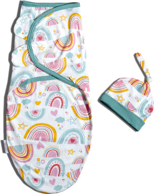 POLKA TOTS Printed Single Swaddling Baby Blanket for  Mild Winter(Cotton, Multicolor)