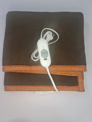 Nindra Solid Single Electric Blanket for  Heavy Winter(Cotton, Brown)