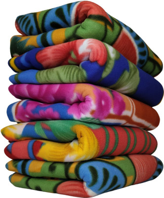 HOMIEE Solid Double Fleece Blanket for  Heavy Winter(Polyester, 5 Printed)