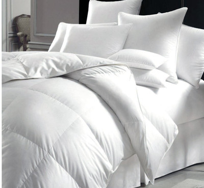 Linenovation Solid Double Comforter for  Heavy Winter(Polyester, White)