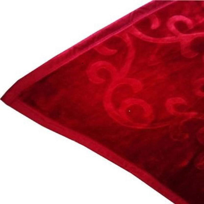 Aorihome Floral Single Mink Blanket for  Heavy Winter(Microfiber, Red)