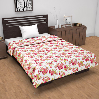 Divine Casa Floral Single Dohar for  AC Room(Cotton, Rosy Retreat)