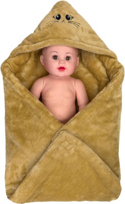 SIDLY PIDLY Solid Crib AC Blanket for  AC Room(Fur, CAMEL)