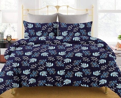 Floating Dreams Floral King Comforter for  AC Room(Cotton, Navy)
