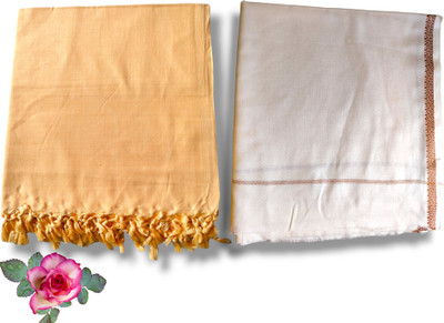 Kumar Gems Embroidered, Solid Queen Comforter for  AC Room(Silk, White, Yellow)