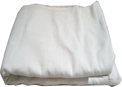 DEHATI STORE Solid Single Throw for  AC Room(Cotton, White)
