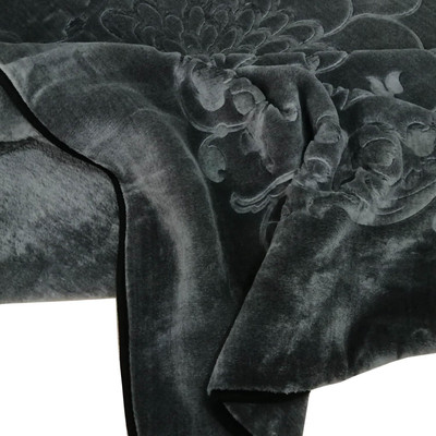 MFI Floral Double Mink Blanket for  Heavy Winter(Microfiber, Grey)