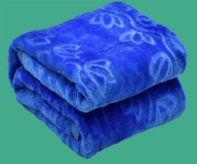 Shivam impex Solid Double Khes Blanket for  Heavy Winter(Microfiber, Blue)