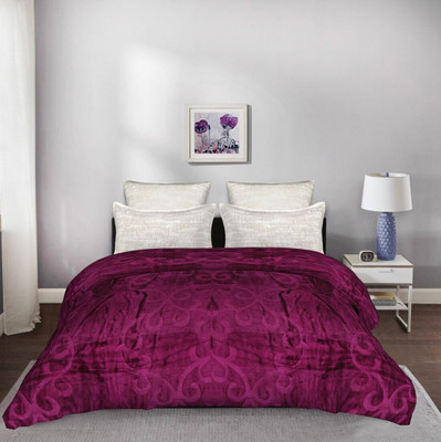 Flipkart SmartBuy Self Design Double AC Blanket for  AC Room(Microfiber, Wine)
