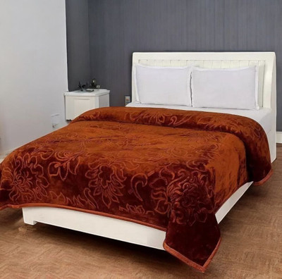 shree karni export Floral Single Mink Blanket for  Heavy Winter(Microfiber, Multicolor)