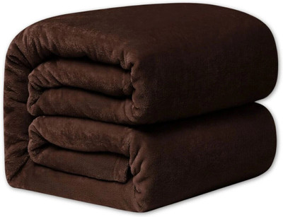 bellolin Solid Single Throw for  AC Room(Polyester, Brown)