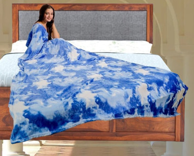 KIXTA Self Design Double AC Blanket for  AC Room(Microfiber, Blue)