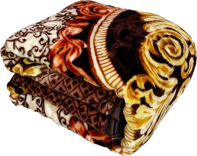 Mayk Printed Single Mink Blanket for  AC Room(Polyester, Multicolor)