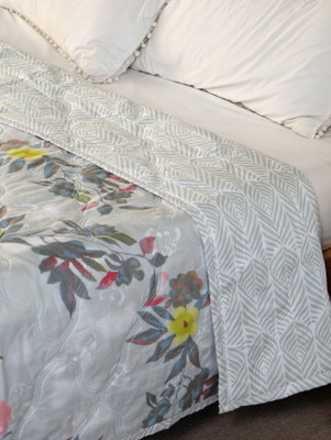 SPENTO Printed Single Dohar for  AC Room(Cotton, 1283 Grey pink)