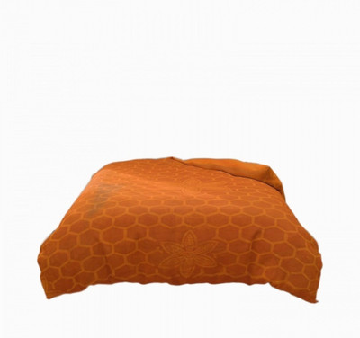 Shivam impex Solid Double Khes Blanket for  Heavy Winter(Microfiber, Orange)