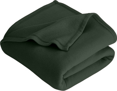 Neekshaa Solid Single Fleece Blanket for  Mild Winter(Polyester, Green)