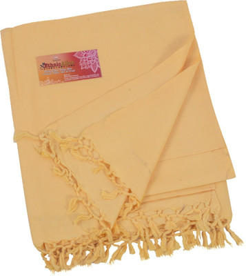 Aakriti Handloom Solid Single Throw for  Heavy Winter(Silk, Yellow)