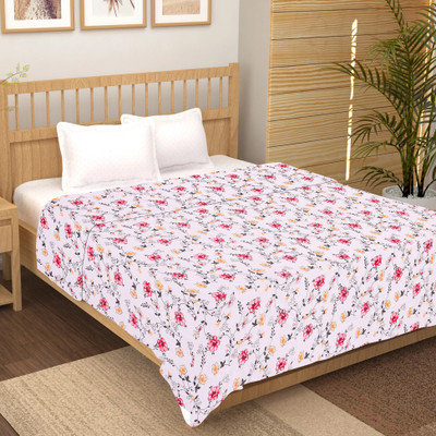 LINENWALAS Floral Single AC Blanket for  AC Room(Cotton, Reverie Bloom)
