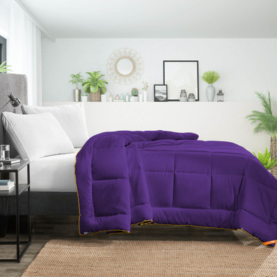 SGI Bedding Solid Single Comforter for  Mild Winter(Cotton, Purple)