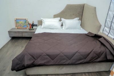 SHRISAGAS Solid Double Comforter for  AC Room(Microfiber, Brown)
