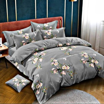 Relaxfeel Printed Double Comforter for  Heavy Winter(Microfiber, Light Grey)