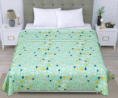 RRC Printed Double Dohar for  AC Room(Microfiber, Green)