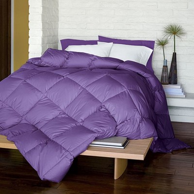 AVI Solid Double Duvet for  Heavy Winter(Polyester, Purple)