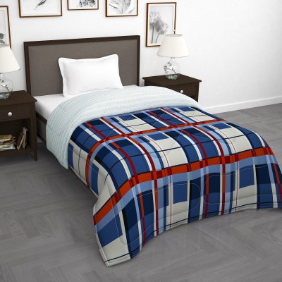 Story@home Printed Single Comforter for  AC Room(Polyester, Navy, Grey)