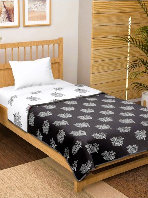 SM DECOR Printed Single Dohar for  Mild Winter(Cotton, Grey White)