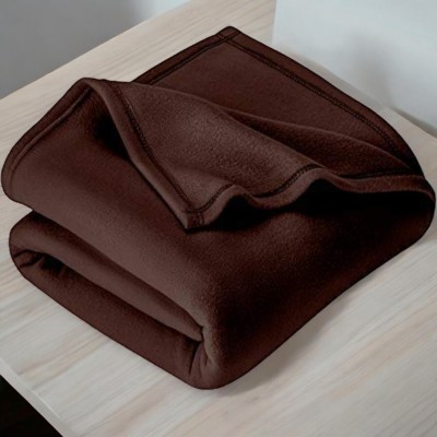 Bishwas Handloom Solid Double AC Blanket for  AC Room(Polyester, Brown)