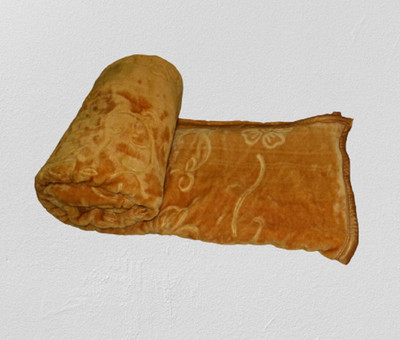 GKM Floral Double Mink Blanket for  Heavy Winter(Polyester, Brown)