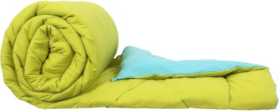 CRAZY WORLD Solid Single Comforter for  Mild Winter(Microfiber, Aqua Blue, Olive Green)