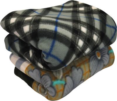 HOMIEE Floral Single Fleece Blanket for  Heavy Winter(Polyester, 2 set type-05)