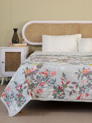 SIMAM Printed Single Comforter for  AC Room(Cotton, 1278 Grey pink)