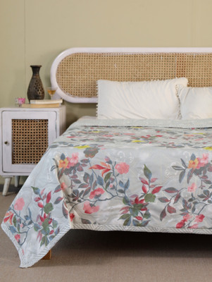 SIMAM Printed Single Comforter for  AC Room(Cotton, 1271 Grey pink)