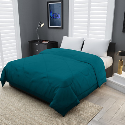 Sleepora Solid Single Comforter for  Heavy Winter(Microfiber, Teal Blue)