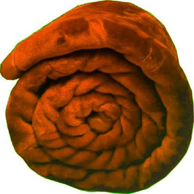 MFI Floral Single Mink Blanket for  Heavy Winter(Microfiber, Gold)
