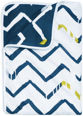Divine Casa Printed Single Dohar for  AC Room(Microfiber, Twilight Blue and White)