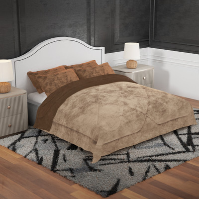 KUBER INDUSTRIES Self Design Double Comforter for  Heavy Winter(Microfiber, Wine)