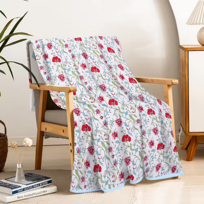 EasyGoods Floral Single AC Blanket for  AC Room(Cotton, Multicolor)