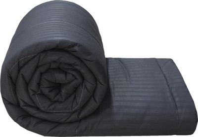 Home Stylish Solid Double Comforter for  AC Room(Microfiber, Grey)