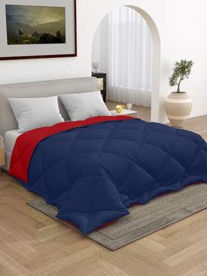 TUNDWAL'S Solid Double Comforter for  Heavy Winter(Microfiber, Blue,Red)