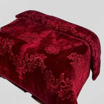 BLAN STAR Self Design Double AC Blanket for  Heavy Winter(Microfiber, Maroon)