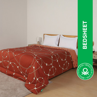 United Colors of Benetton Solid Double Comforter for  AC Room(Polyester, Brown)