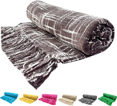 Fashion Throw Geometric Crib Throw for  AC Room(Polyester, Coffee)