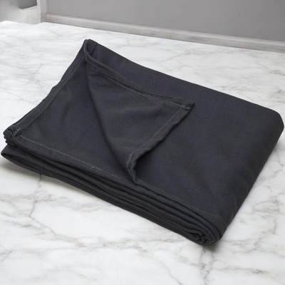 The Home Talk Solid Single Fleece Blanket for  AC Room(Polyester, Grey)