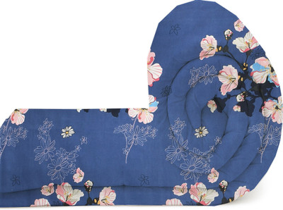 ivaza Floral King AC Blanket for  AC Room(Cotton, Blue Red)
