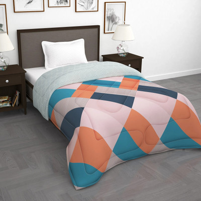 Story@home Printed Single Comforter for  AC Room(Polyester, Light Orange)